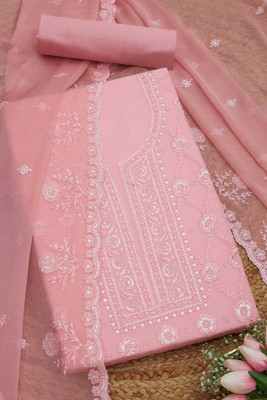 soch Organza Embroidered Salwar Suit Material