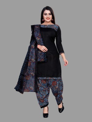 Paradise Print Cotton Blend Self Design Salwar Suit Material
