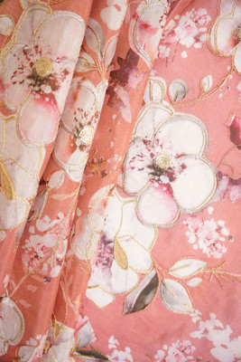 MHTextlefusion Cotton Silk Self Design Multi-purpose Fabric