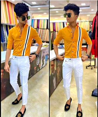 nilkanth Polycotton Striped Shirt & Trouser Fabric