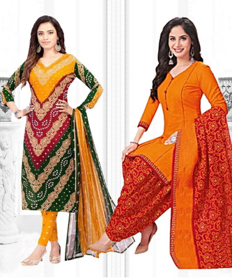 thira i Crepe Printed Salwar Suit Material