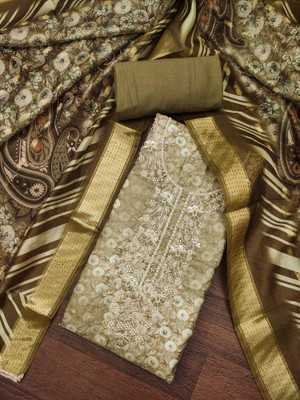 Blissta Cotton Blend Floral Print Salwar Suit Material