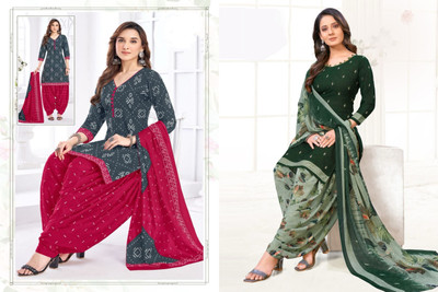laxmi creation Crepe Printed Salwar Suit Material