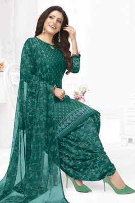 SIMPLYETHNIC Crepe Printed Kurta & Churidar Material