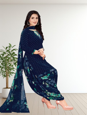 SIMPLYETHNIC Crepe Printed Salwar Suit Material