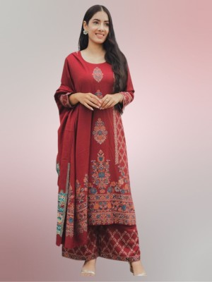 Safaa Wool Self Design Kurta & Palazzo Material