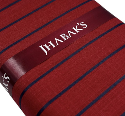 JHABAK'S Cotton Blend Striped Shirt Fabric