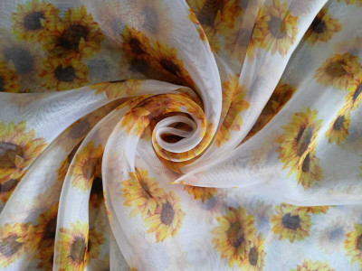 ramiv vastra Organza Printed Multi-purpose Fabric
