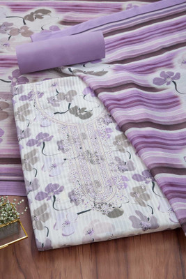 soch Cotton Blend Floral Print Salwar Suit Material