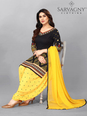 Wonaya Fab Crepe Printed Salwar Suit Material