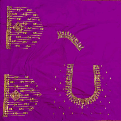 SIDDHI TRENDZ Art Silk Embroidered Blouse Material