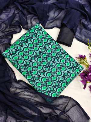 Ethnic Junction Cotton Blend Printed Salwar Suit Material
