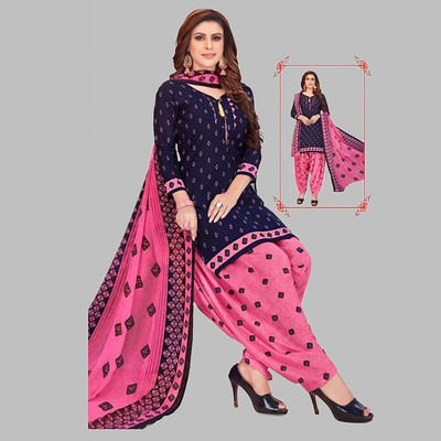 ANIRAV Crepe Printed Salwar Suit Material