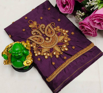 cutyfab Art Silk Embellished Blouse Material