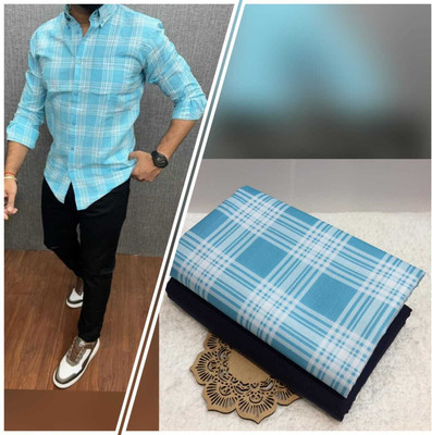 VISTROL FAB Polycotton Checkered Shirt & Trouser Fabric