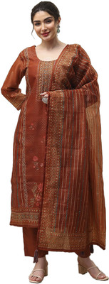 BIBA Chanderi Printed Salwar Suit Material
