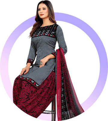 STYLEVEDA Crepe Printed Salwar Suit Material
