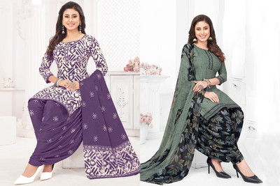 laxmi creation Crepe Embroidered Salwar Suit Material