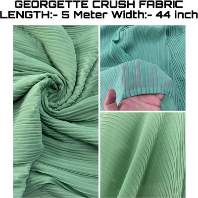 KRISHNAM TRENDS Georgette Self Design Multipurpose Running Fabric