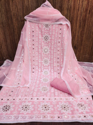 ICCHIT FAL Georgette Embroidered Salwar Suit Material