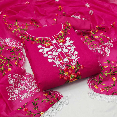 Darshan fab Cotton Silk Checkered Kurta & Sharara Fabric