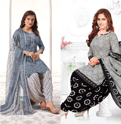 HouseOfCommon Crepe Self Design, Printed Salwar Suit Material