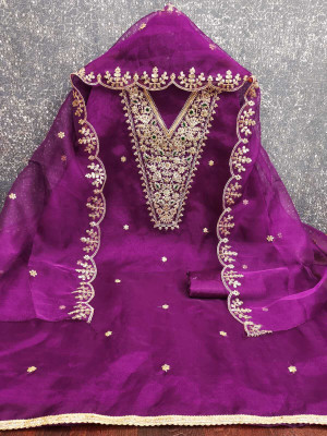 AP FAB Organza Printed Salwar Suit Material