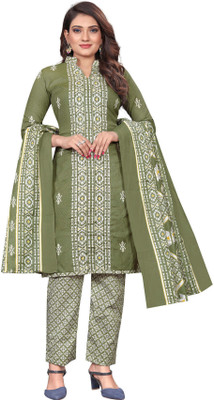 Rajnandini Cotton Blend Embroidered Salwar Suit Material