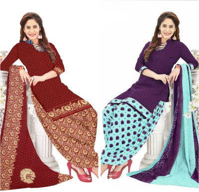 Darshini Crepe Printed Kurta & Patiyala Material