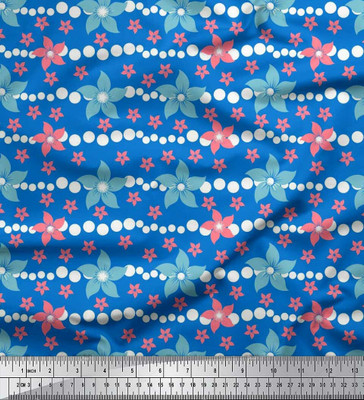 Soimoi Pure Cotton Floral Print Multi-purpose Fabric