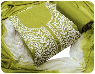 Fablic Pure Cotton Embroidered Salwar Suit Material