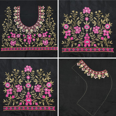 RAJVILASH Silk Blend Embroidered Blouse Material