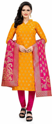 WEYLIN Jacquard Solid Salwar Suit Material