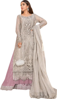 Shreepad Fashion Net/Lace Embroidered Salwar Suit Material