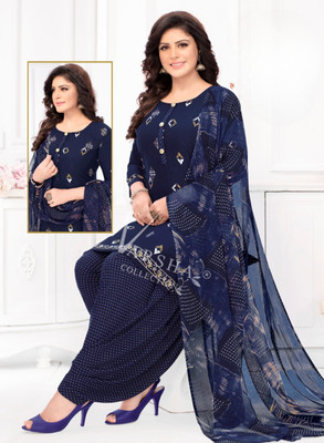 Hidhasha Crepe Printed Salwar Suit Material