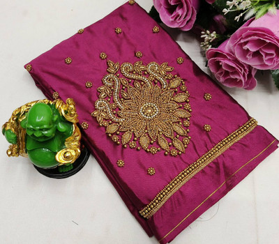 cutyfab Art Silk Embellished Blouse Material