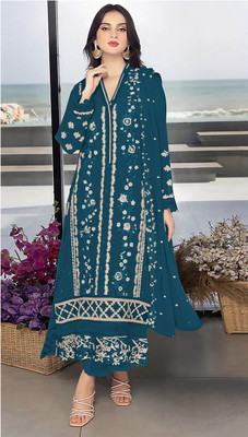 Fashion Care Georgette Embroidered Salwar Suit Material