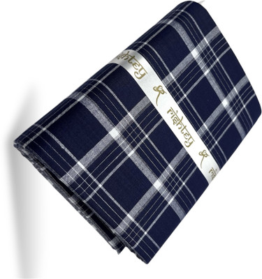 RSIHTEY Cotton Blend Checkered Shirt Fabric