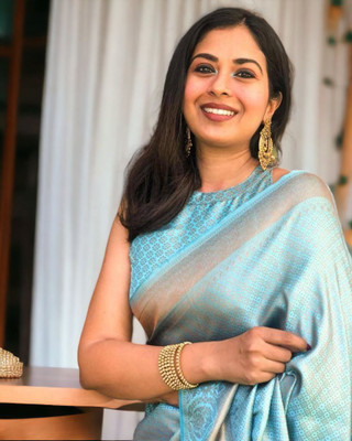 Kanjivaram Jacquard Solid Blouse Material