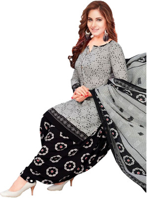 S Creation Crepe Printed Salwar Suit Material
