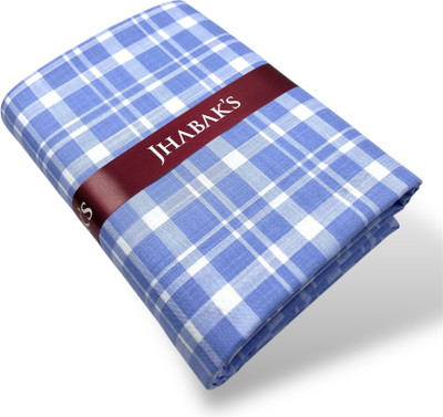 JHABAK'S Cotton Blend Checkered Shirt Fabric