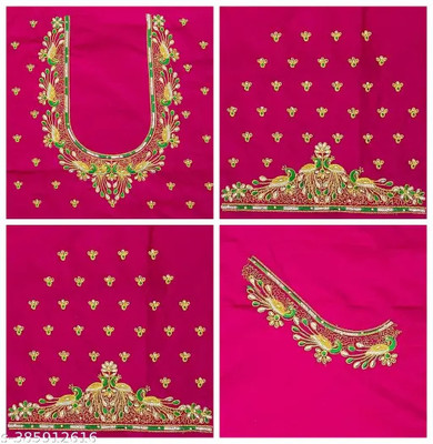 wizulo trendz Cotton Silk Embroidered Blouse Material