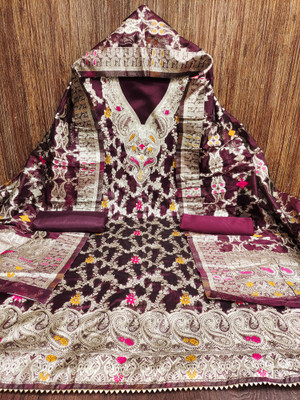 SAUMYA CREATIONS Organza Printed Kurta & Churidar Material