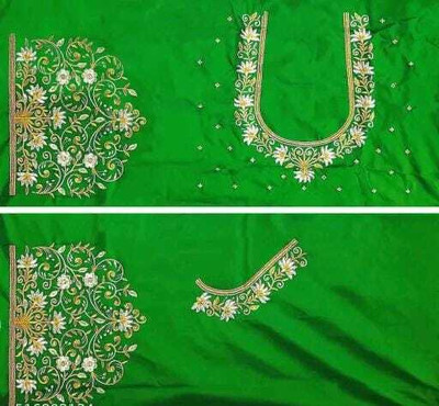SIDDHI TRENDZ Art Silk Embellished Blouse Material