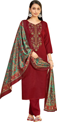 HouseOfCommon Wool Embroidered Salwar Suit Material