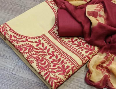 Vijaycreation Pure Cotton Embroidered Salwar Suit Material