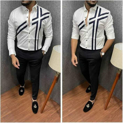nilkanth creation Polycotton Striped Shirt & Trouser Fabric