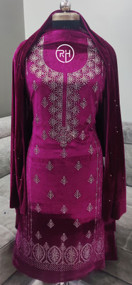 Zohan Velvet Embroidered Salwar Suit Material