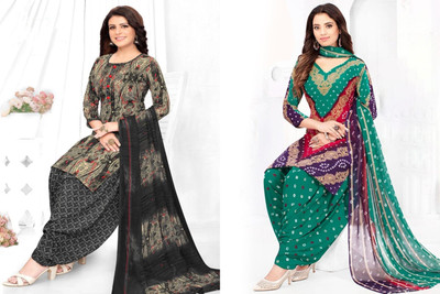 laxmi creation Crepe Printed Salwar Suit Material