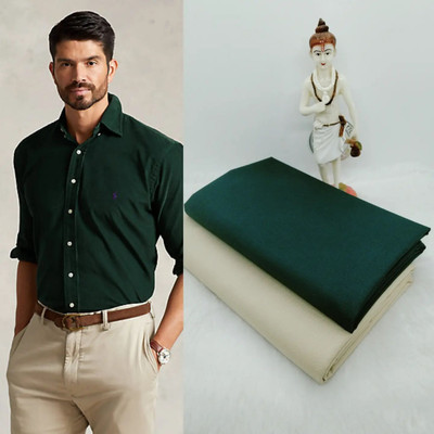 Venjberry Cotton Blend Solid Shirt & Trouser Fabric